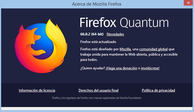 Firefox Quantum 66.0.2