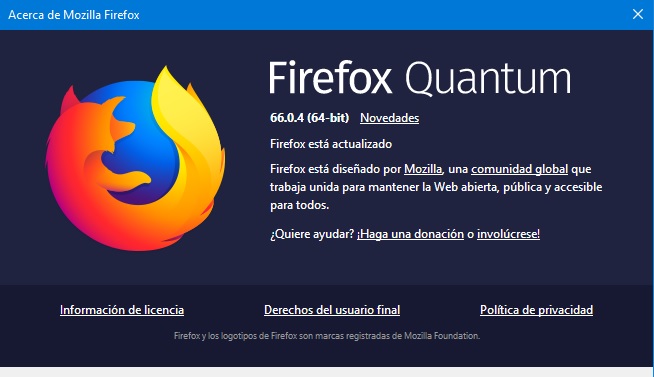 Firefox Quantum 66.0.4