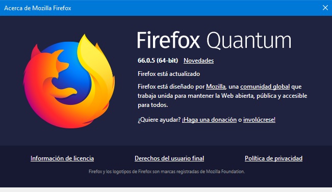 Firefox Quantum 66.0.5