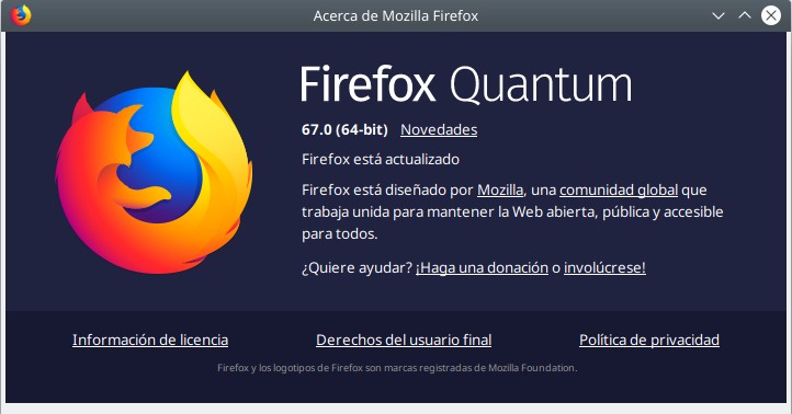 Firefox Quantum 67.0