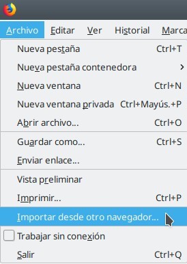 firefox quantum 67.0 importar datos otro navegador