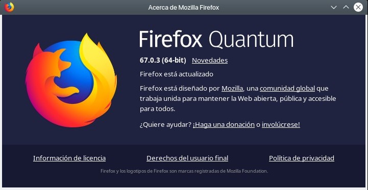 Firefox Quantum 67.0.3