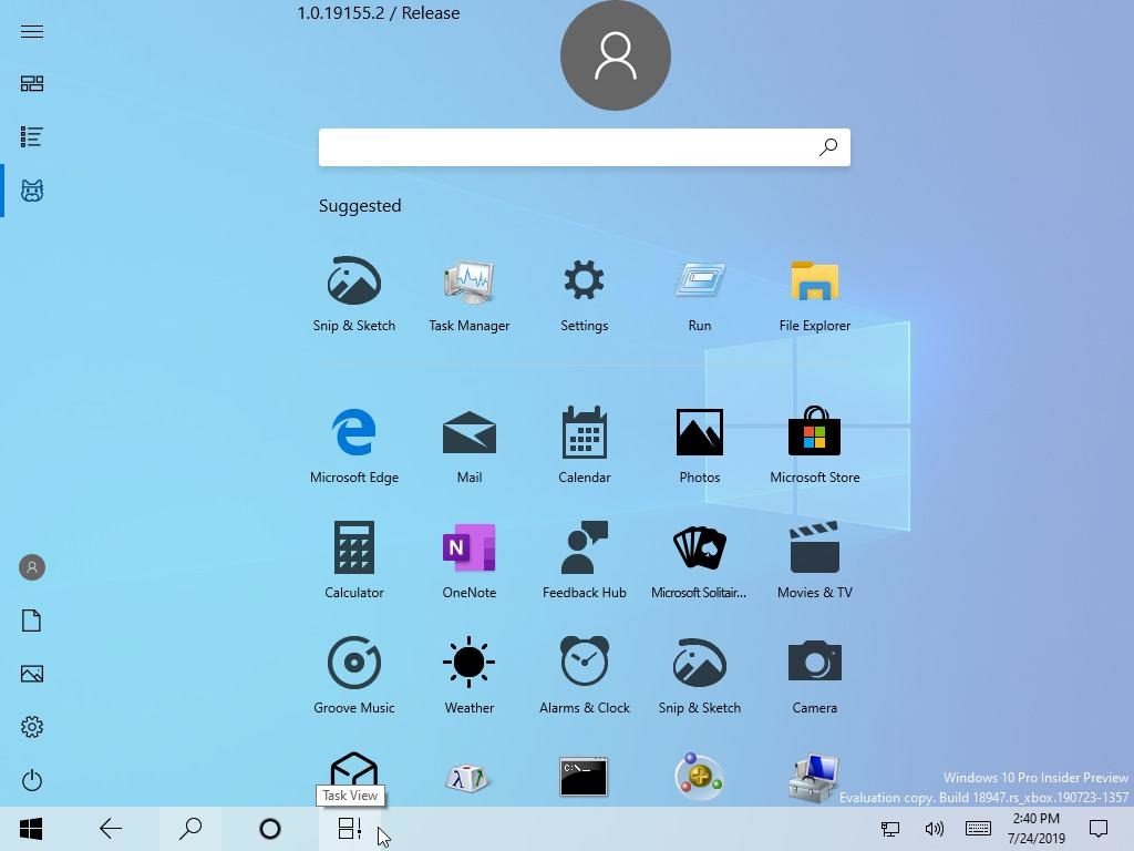 menu inicio windows 10