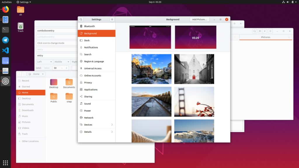 Ubuntu 19.10 tema claro yaru