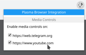 Plasma Browser Integration control medios