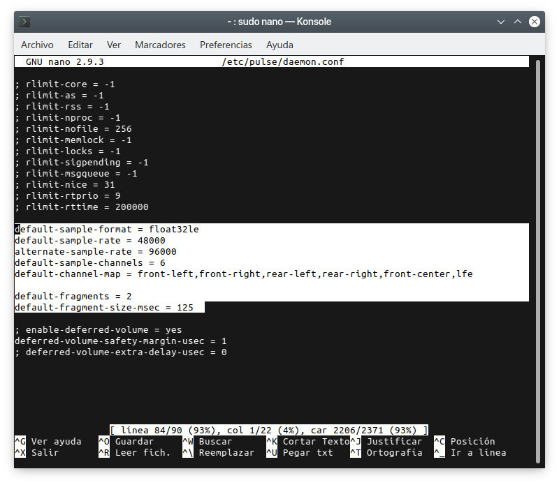 mejorar el sonido en linux modificando floats