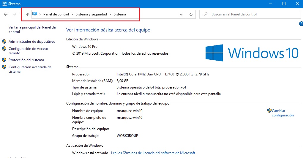 bypass bloqueo microsoft al panel de control windows 10