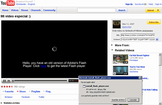 youtube era flash player