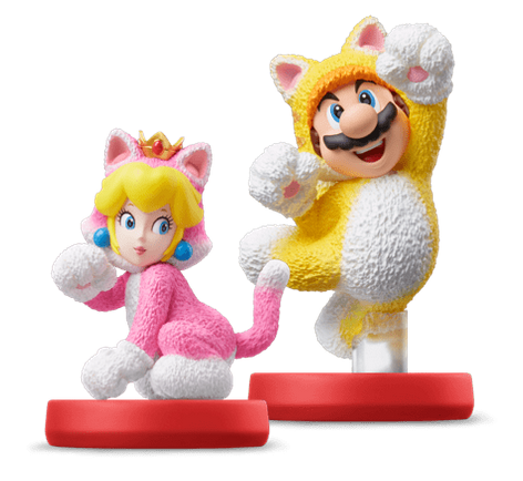 cat mario y cat peach nintendo super mario 3d world