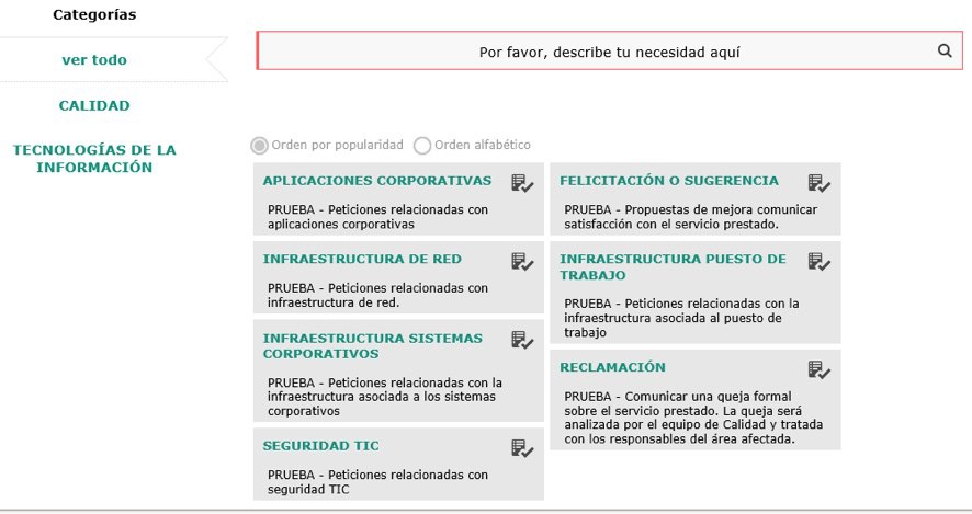 formulario servicio itsm