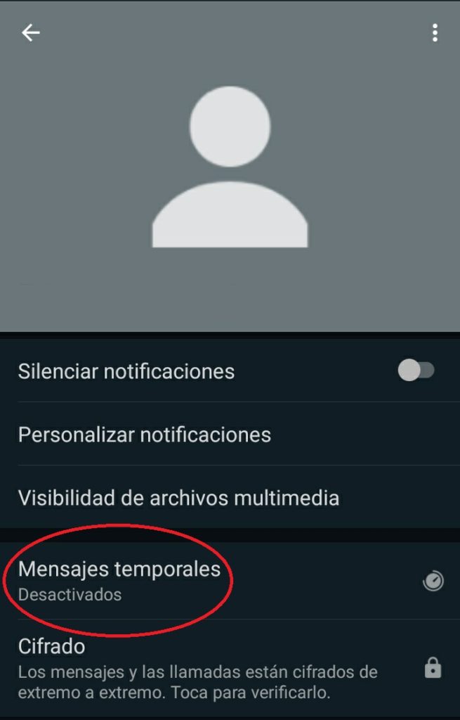 mensajes temporales funciones de whatsapp