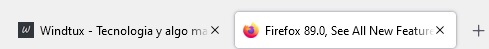 pestañas flotantes firefox browser 89