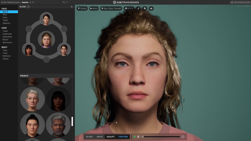 meta human para crear personajes de videojuegos en unreal engine 5