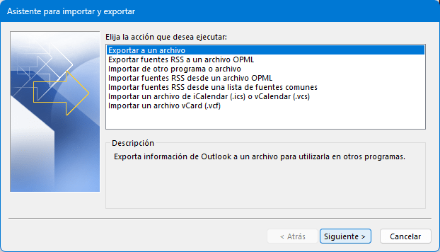 Convertir archivos ost a pst con outlook